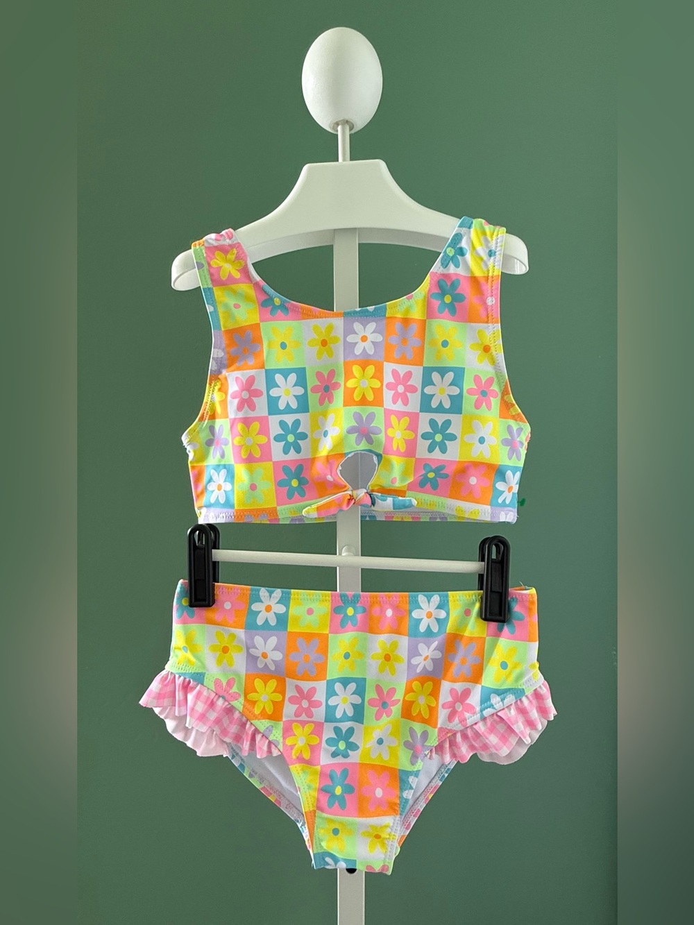 Bmagical Multicolor Floral Patchwork Swimsuit Two Piece